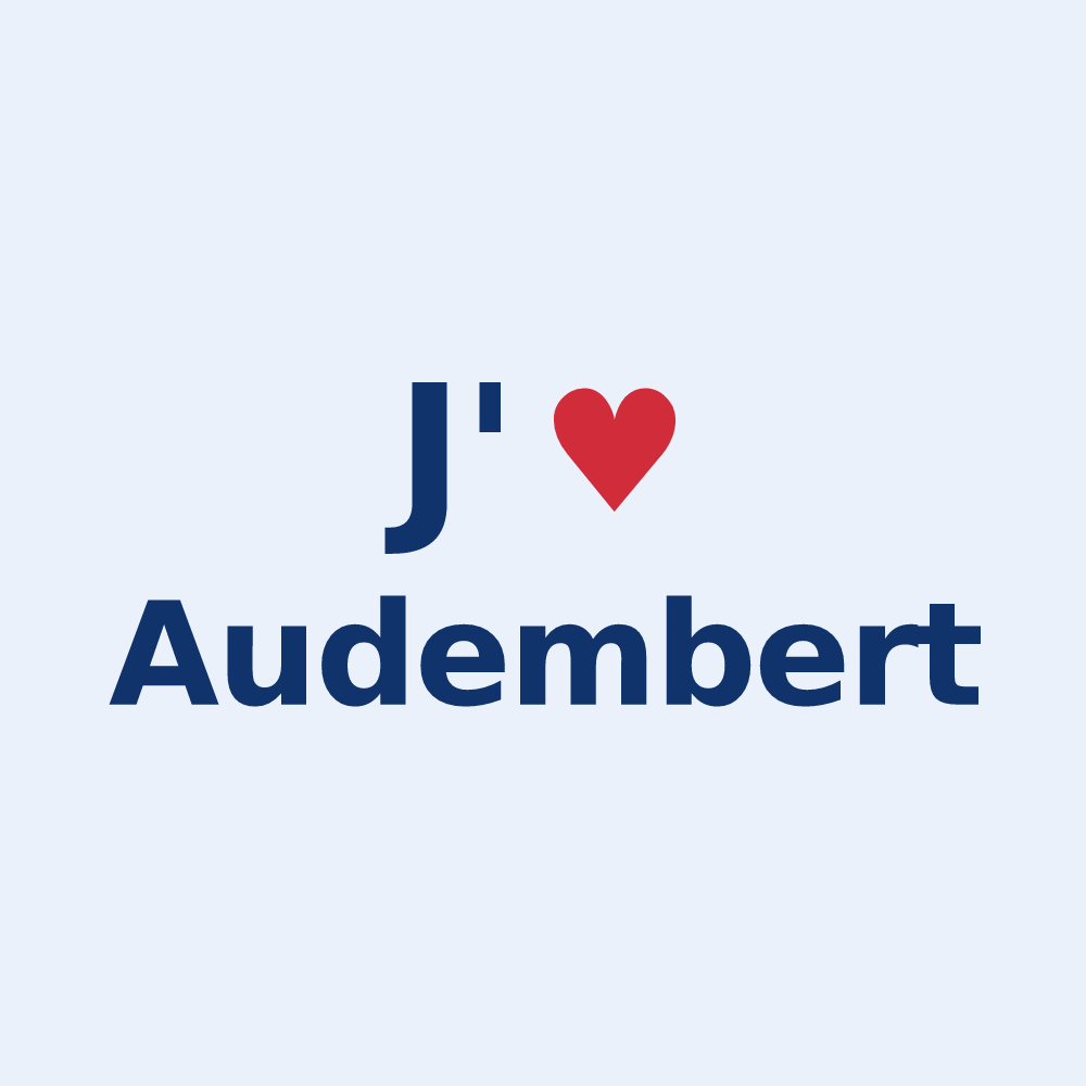 Sticker personnalisé Audembert — design J'aime Audembert