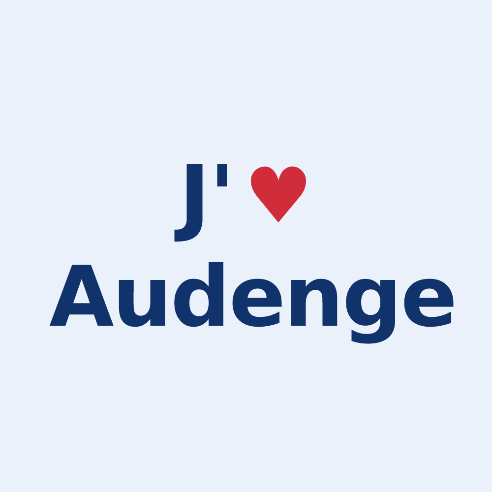 Sticker personnalisé Audenge — design J'aime Audenge