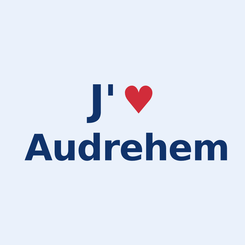 Sticker personnalisé Audrehem — design J'aime Audrehem