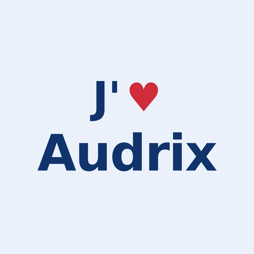Sticker personnalisé Audrix — design J'aime Audrix