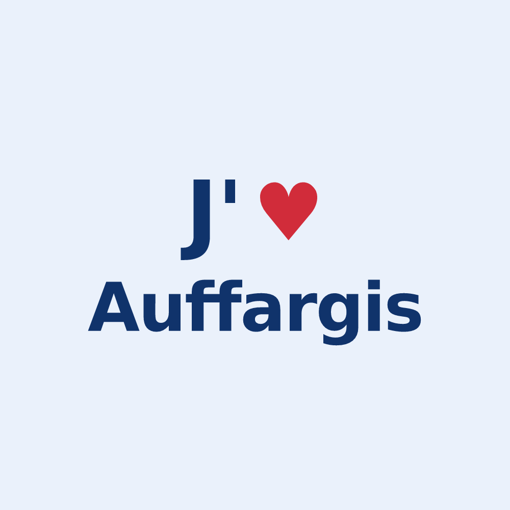 Sticker personnalisé Auffargis — design J'aime Auffargis