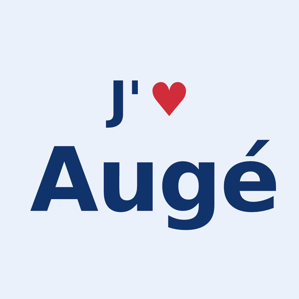 Sticker personnalisé Augé — design J'aime Augé