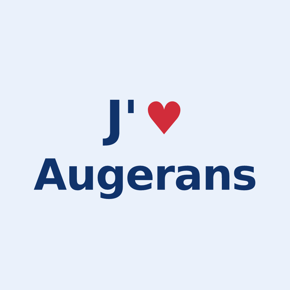 Sticker personnalisé Augerans — design J'aime Augerans