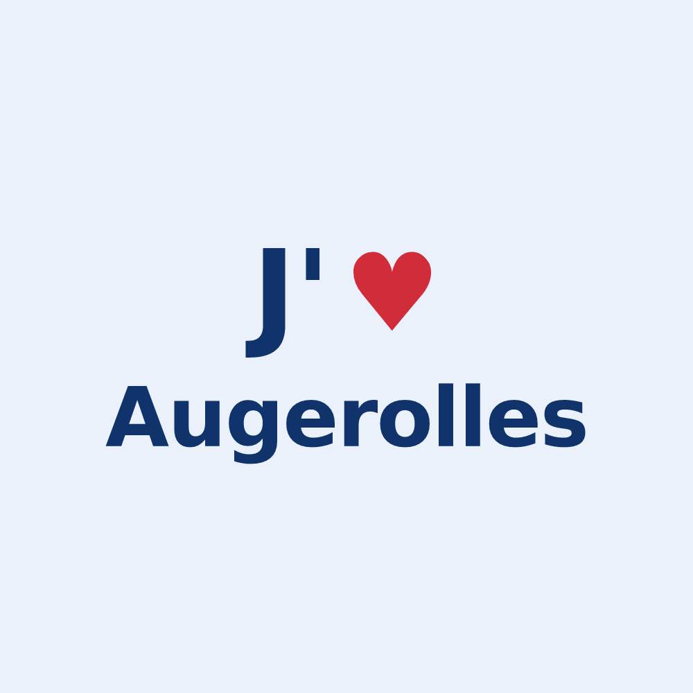 Sticker personnalisé Augerolles — design J'aime Augerolles