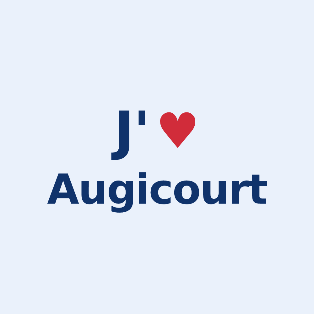 Sticker personnalisé Augicourt — design J'aime Augicourt