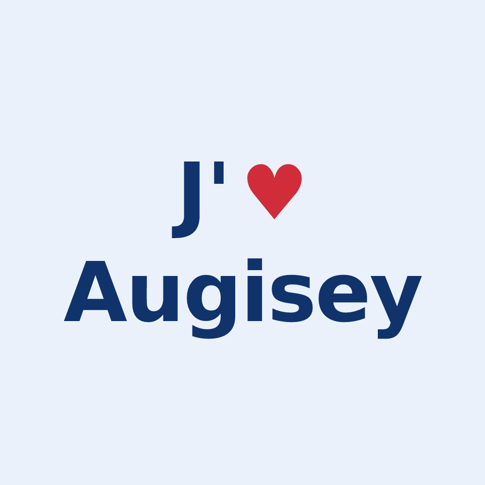 Sticker personnalisé Augisey — design J'aime Augisey
