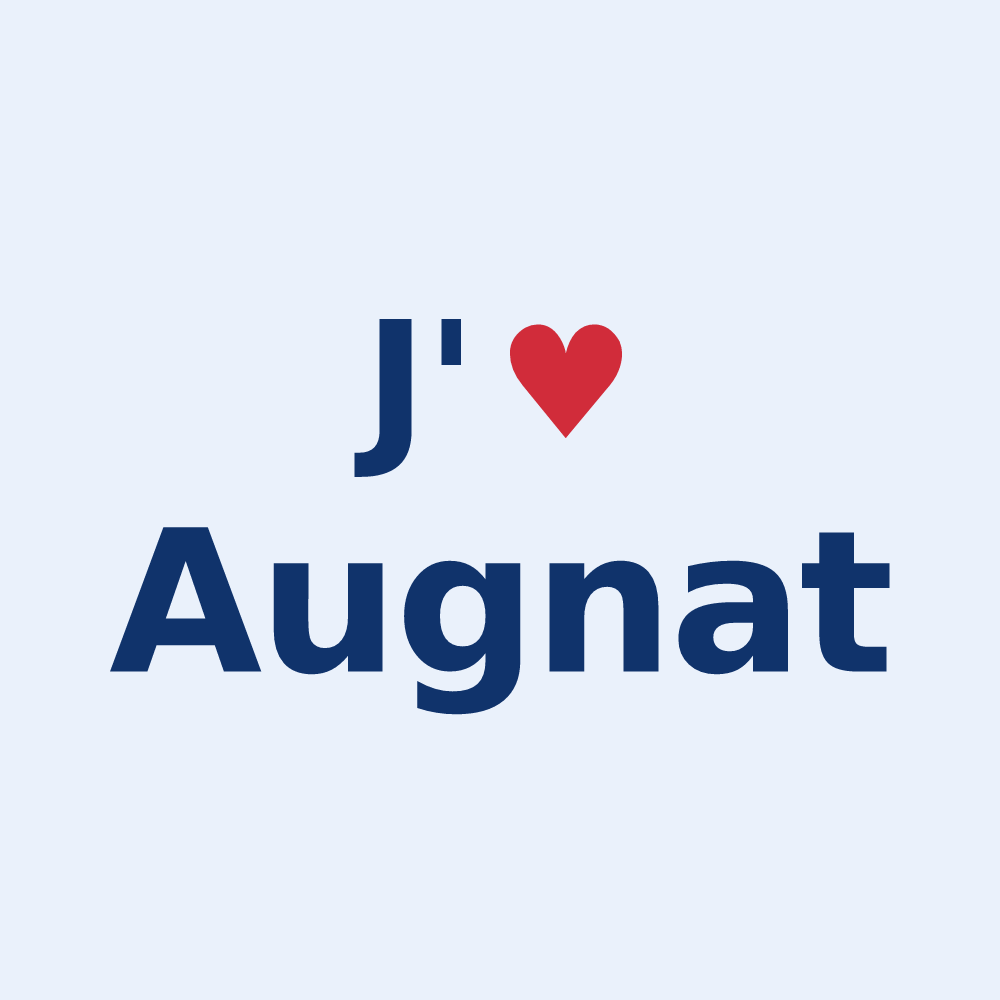 Sticker personnalisé Augnat — design J'aime Augnat