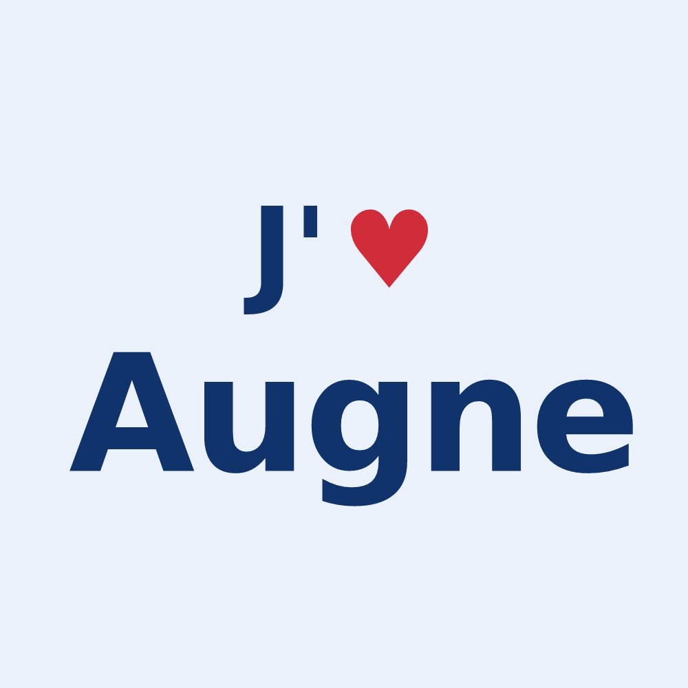 Sticker personnalisé Augne — design J'aime Augne