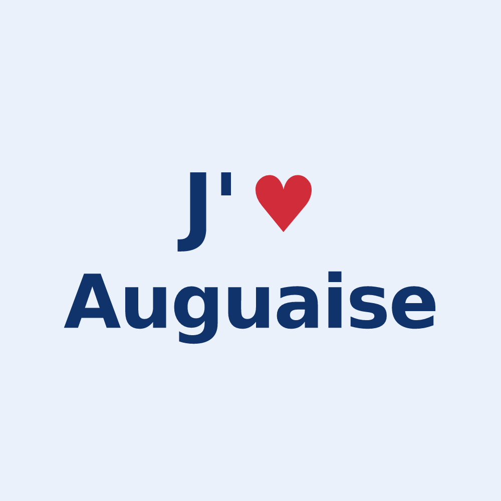 Sticker personnalisé Auguaise — design J'aime Auguaise