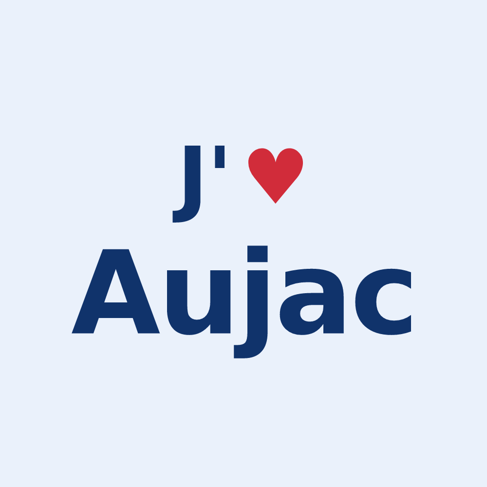 Sticker personnalisé Aujac — design J'aime Aujac