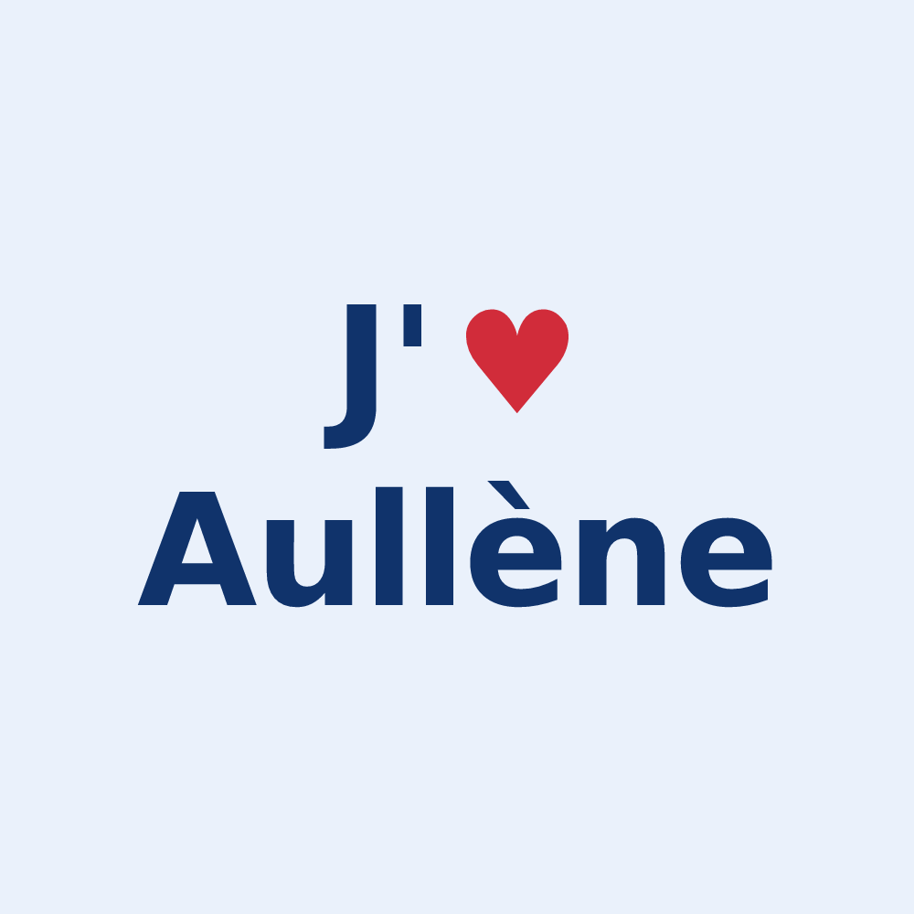 Sticker personnalisé Aullène — design J'aime Aullène