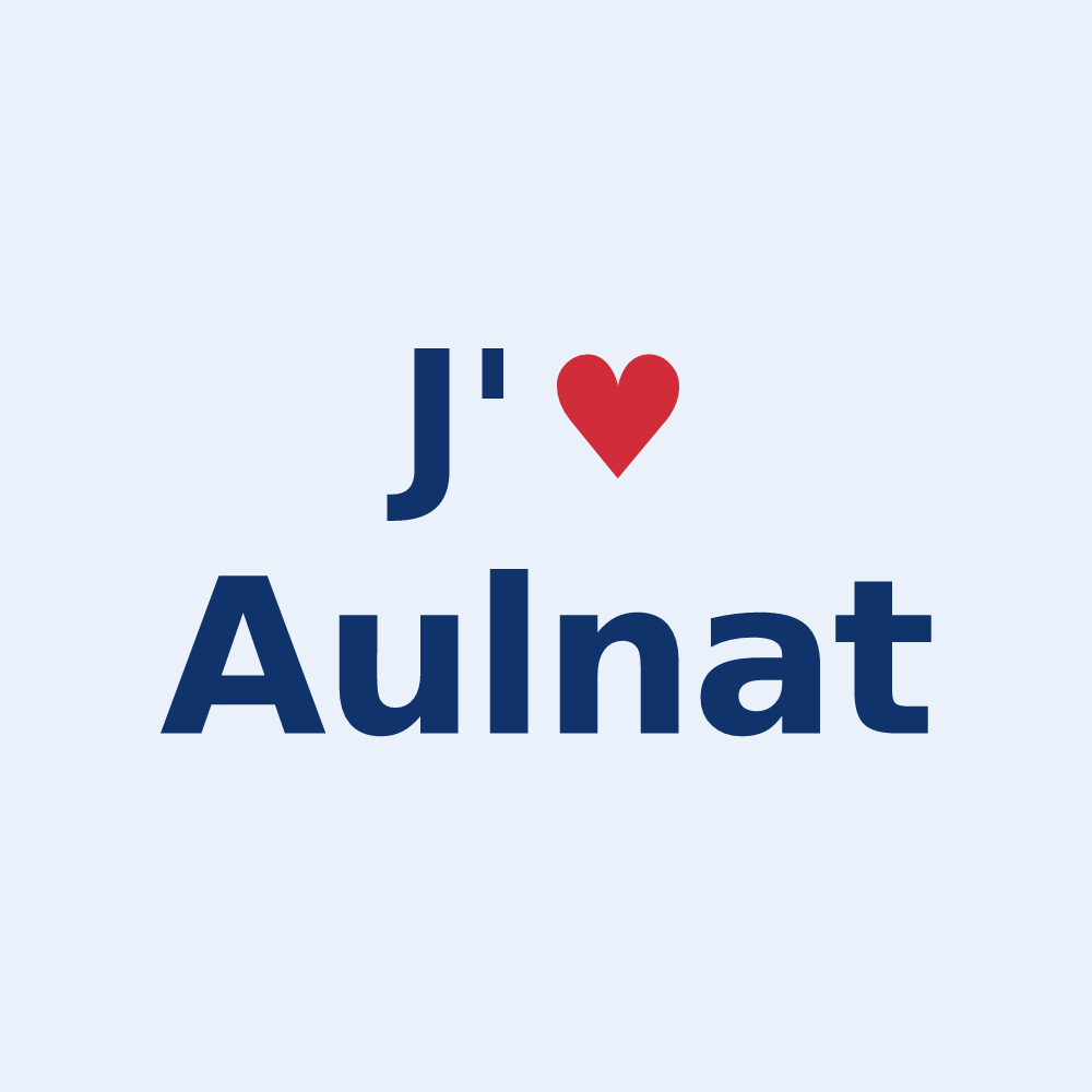 Sticker personnalisé Aulnat — design J'aime Aulnat