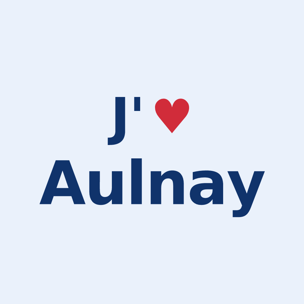 Sticker personnalisé Aulnay — design J'aime Aulnay