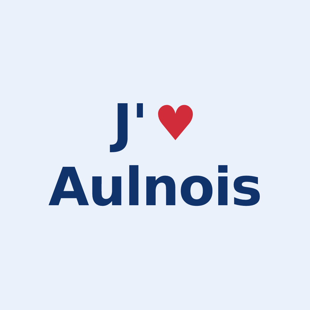 Sticker personnalisé Aulnois — design J'aime Aulnois
