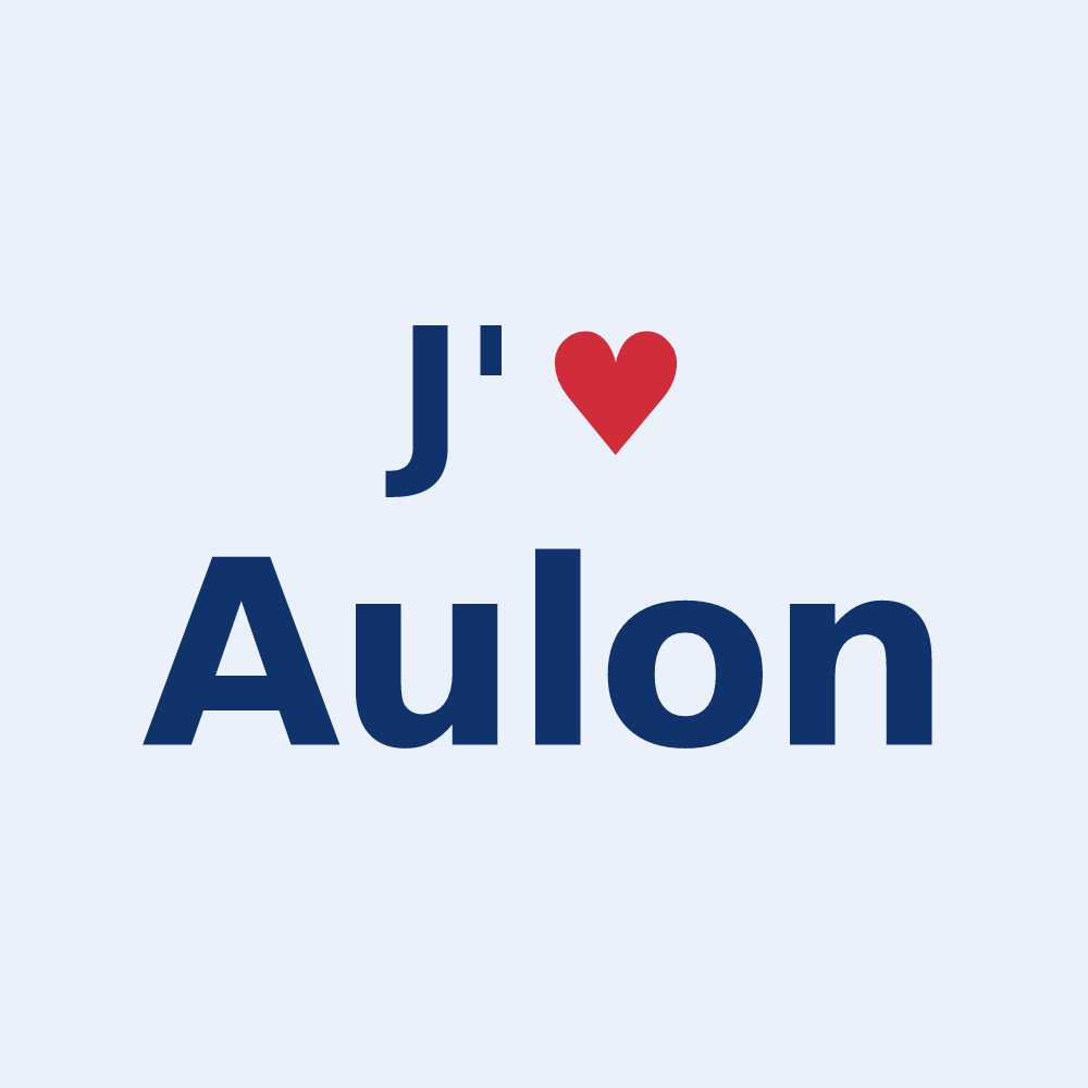 Sticker personnalisé Aulon — design J'aime Aulon