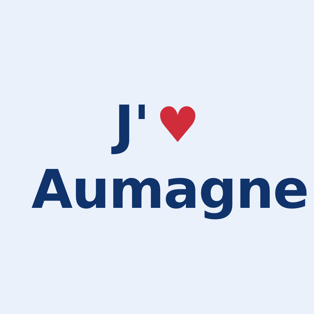 Sticker personnalisé Aumagne — design J'aime Aumagne