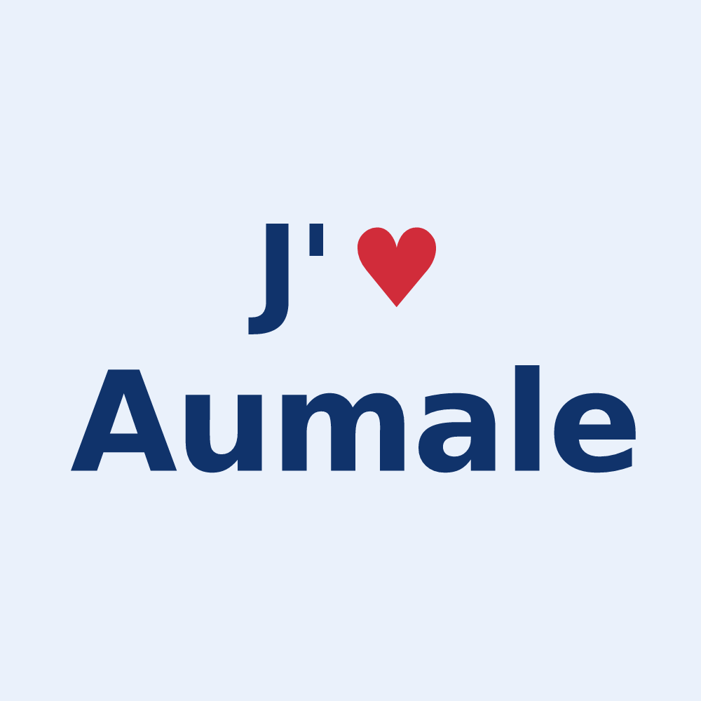 Sticker personnalisé Aumale — design J'aime Aumale