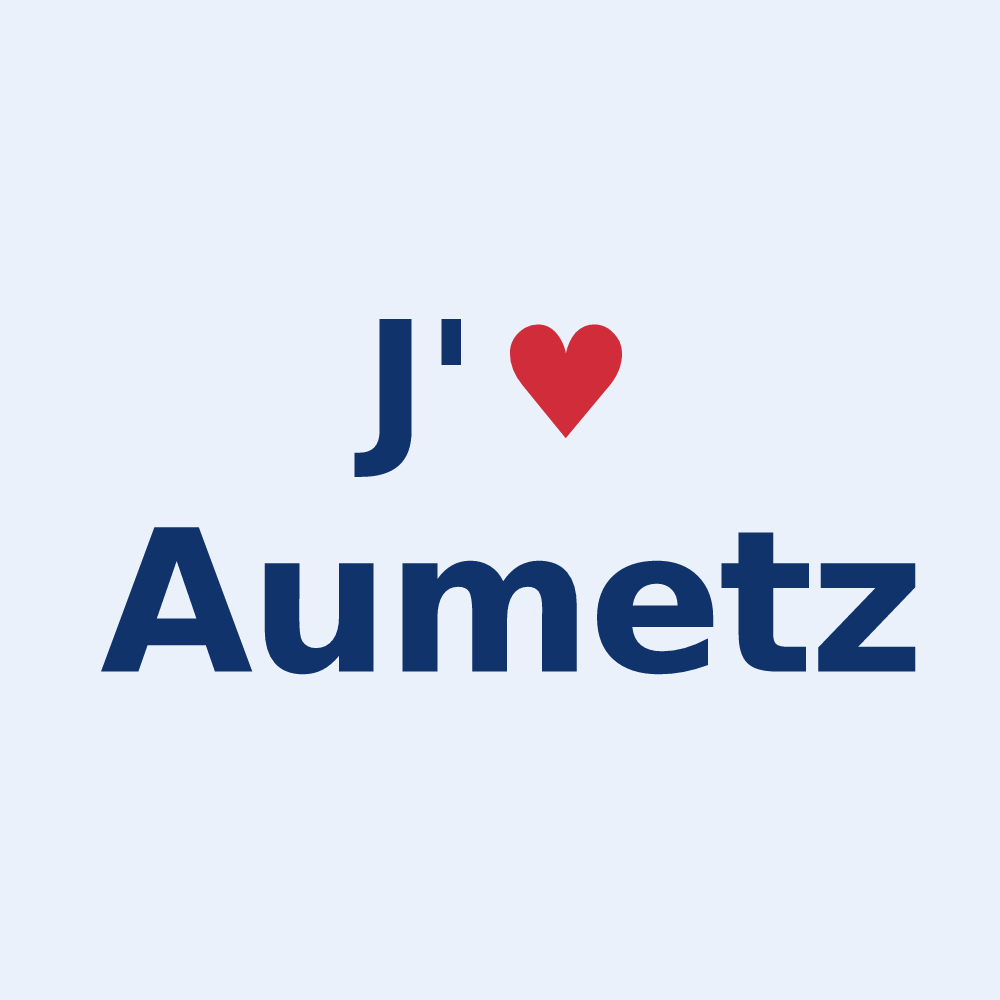 Sticker personnalisé Aumetz — design J'aime Aumetz