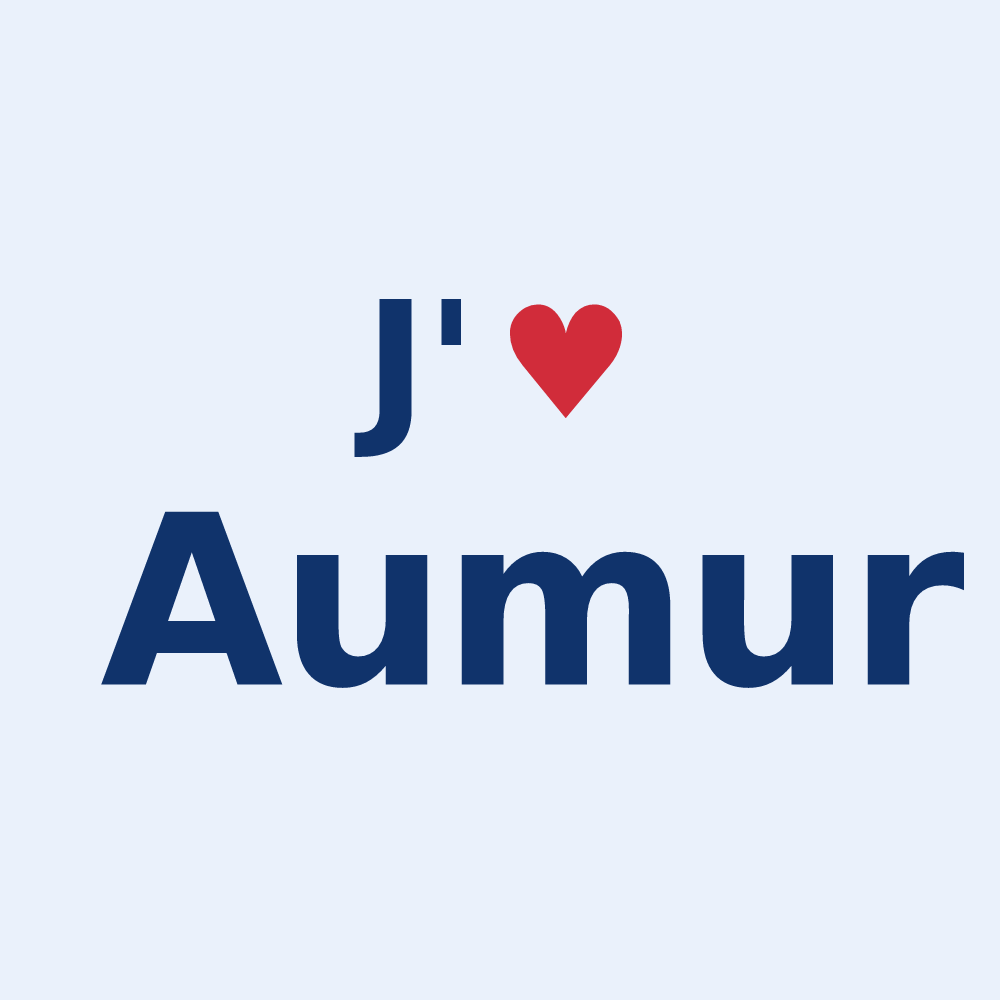 Sticker personnalisé Aumur — design J'aime Aumur