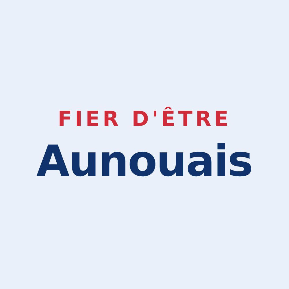 Sticker « Fier d'être Aunouais » — design pour Aunou-le-Faucon