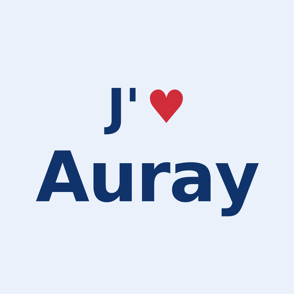 Sticker personnalisé Auray — design J'aime Auray
