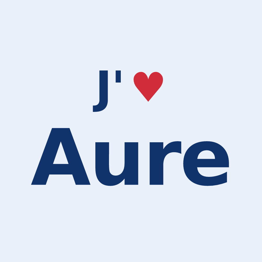Sticker personnalisé Aure — design J'aime Aure