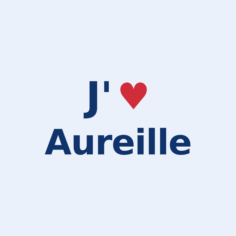 Sticker personnalisé Aureille — design J'aime Aureille