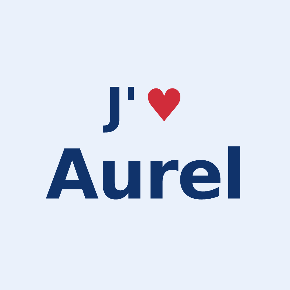 Sticker personnalisé Aurel — design J'aime Aurel