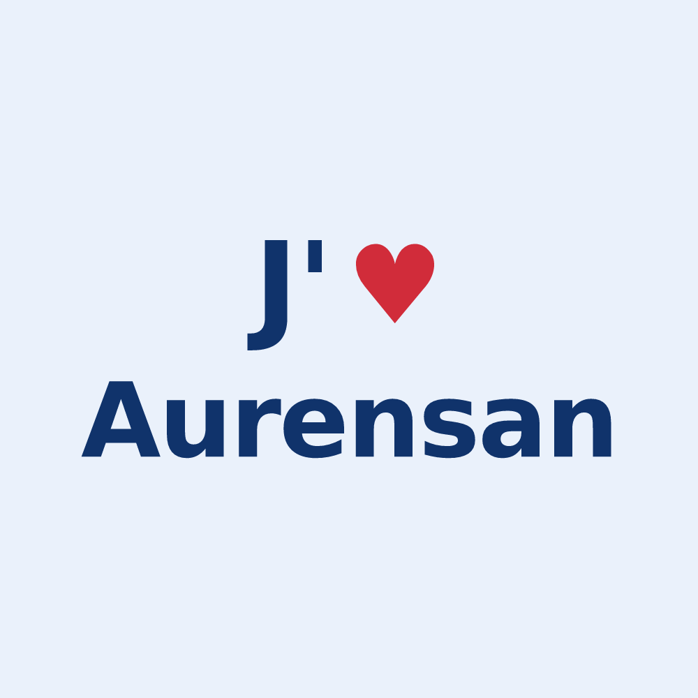 Sticker personnalisé Aurensan — design J'aime Aurensan