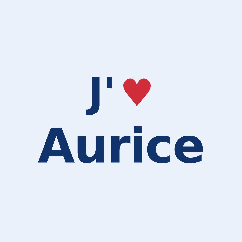 Sticker personnalisé Aurice — design J'aime Aurice