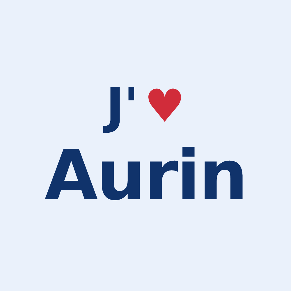 Sticker personnalisé Aurin — design J'aime Aurin