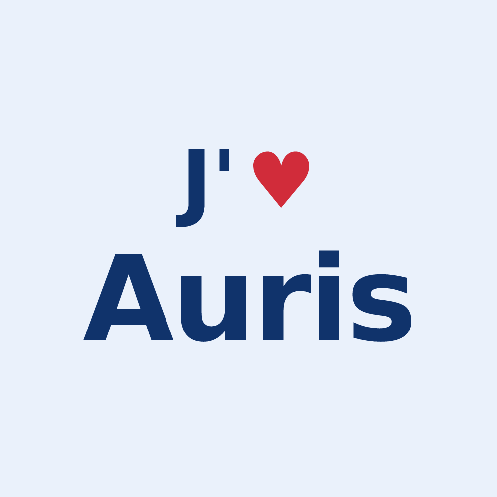 Sticker personnalisé Auris — design J'aime Auris