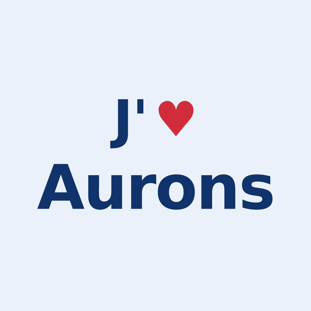 Sticker personnalisé Aurons — design J'aime Aurons