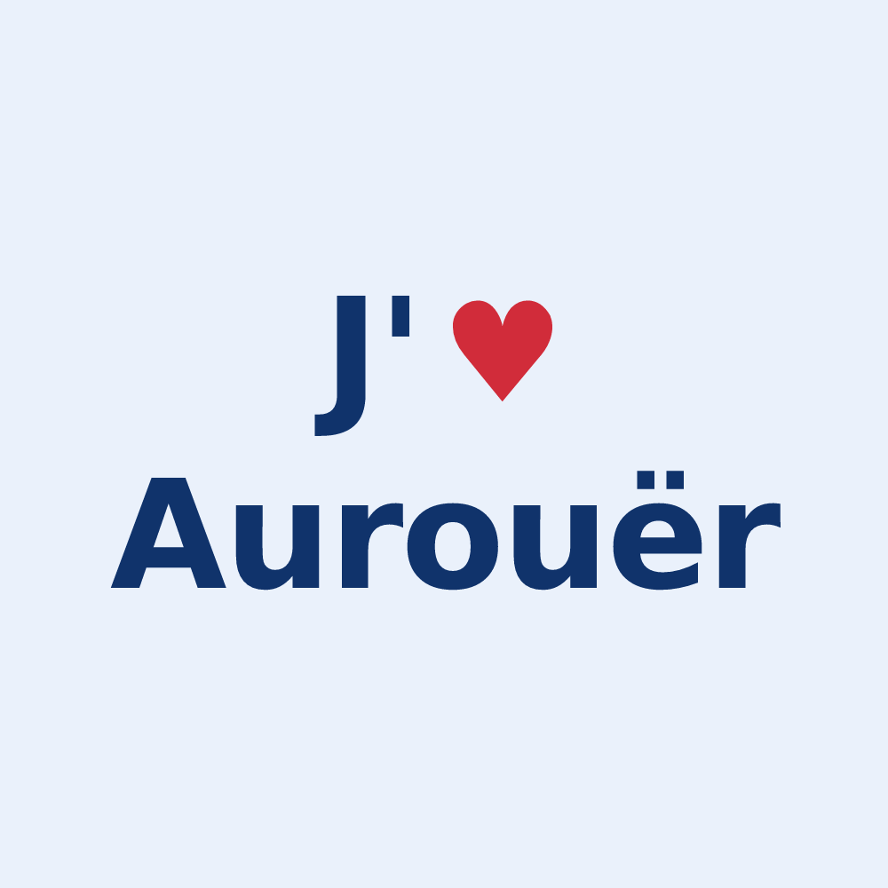 Sticker personnalisé Aurouër — design J'aime Aurouër