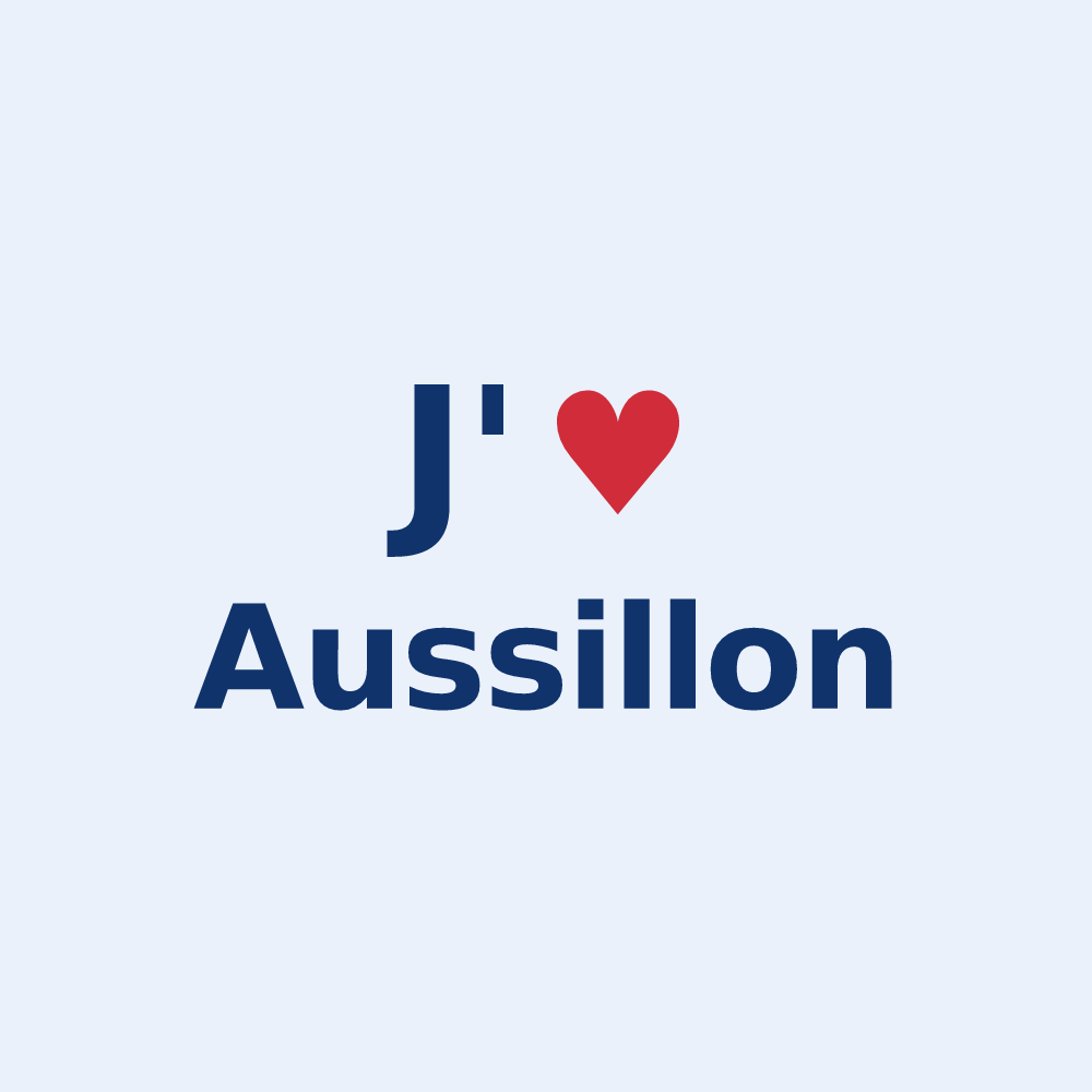 Sticker personnalisé Aussillon — design J'aime Aussillon