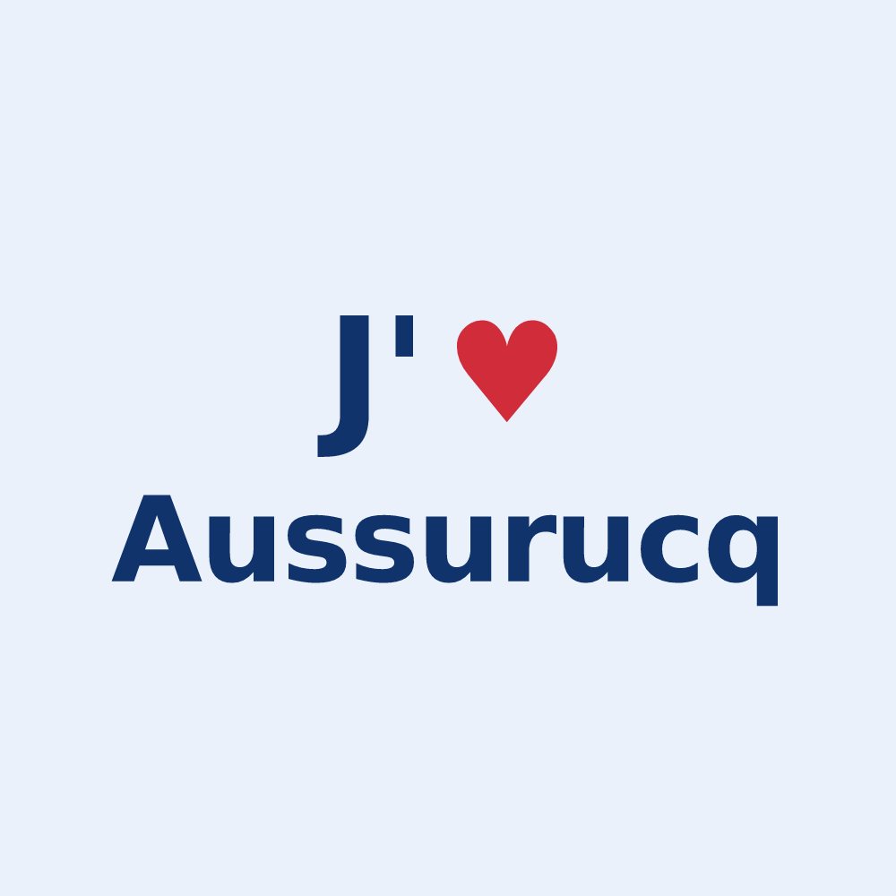 Sticker personnalisé Aussurucq — design J'aime Aussurucq