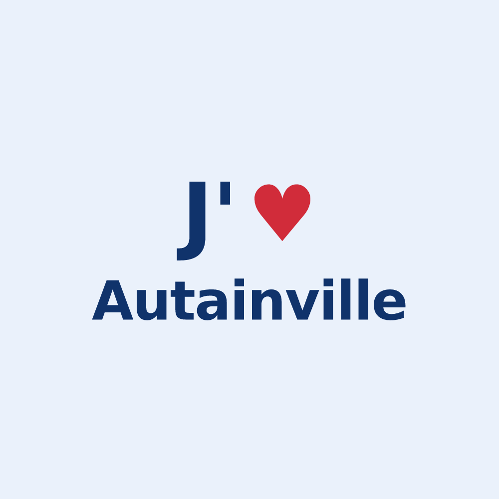 Sticker personnalisé Autainville — design J'aime Autainville