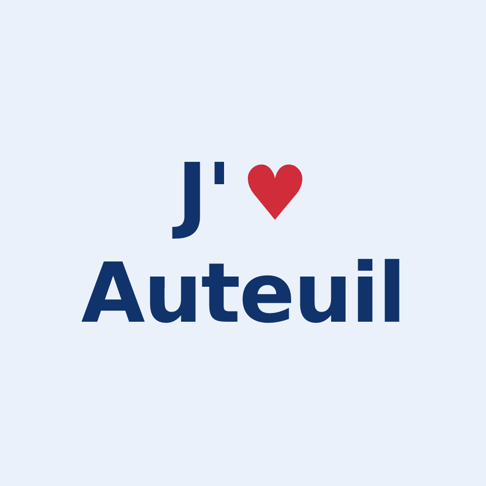 Sticker personnalisé Auteuil — design J'aime Auteuil