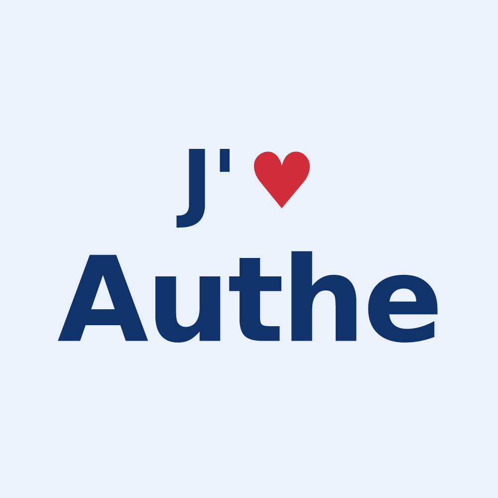 Sticker personnalisé Authe — design J'aime Authe