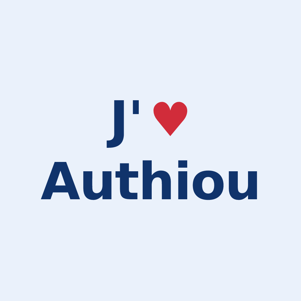Sticker personnalisé Authiou — design J'aime Authiou