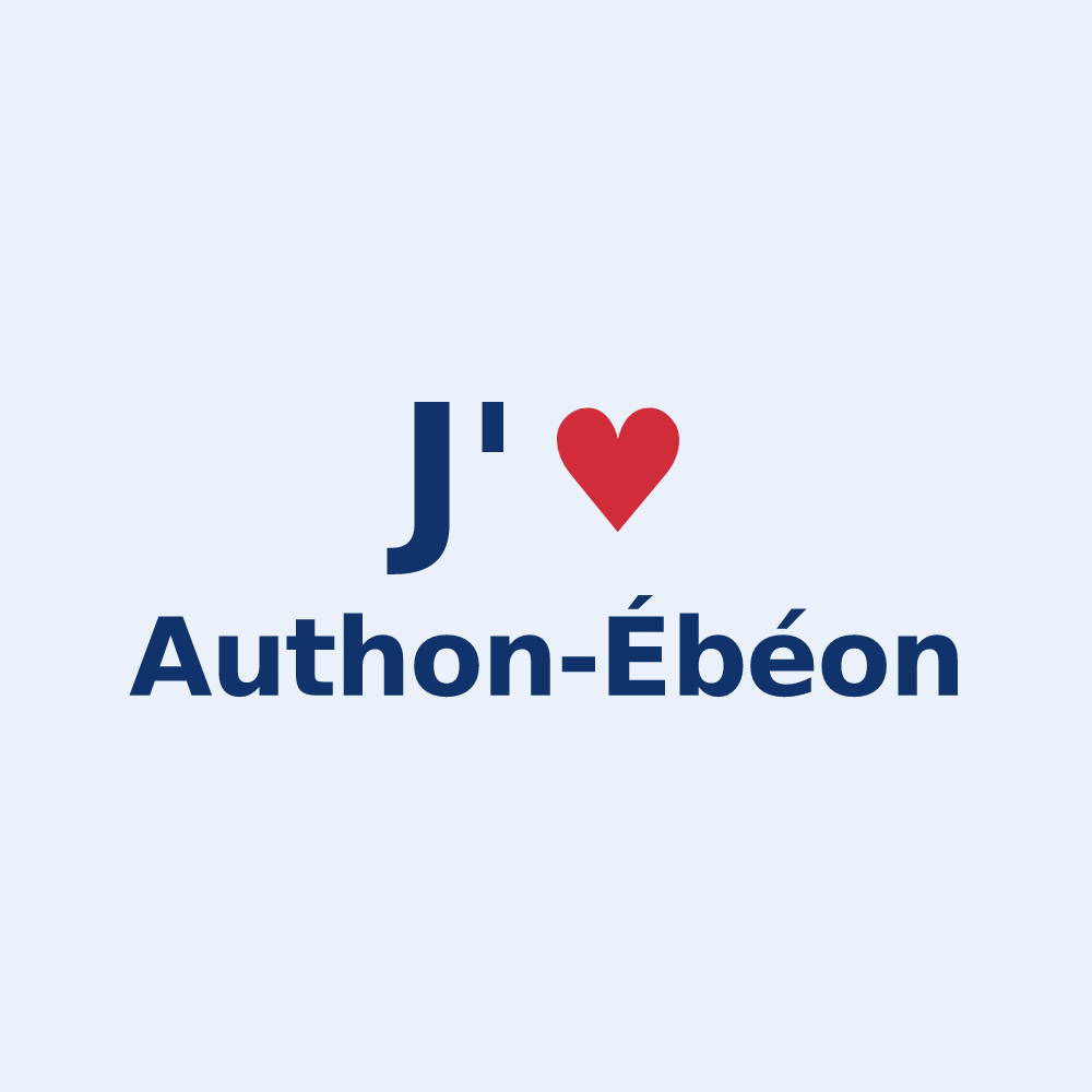 Sticker personnalisé Authon-Ébéon — design J'aime Authon-Ébéon