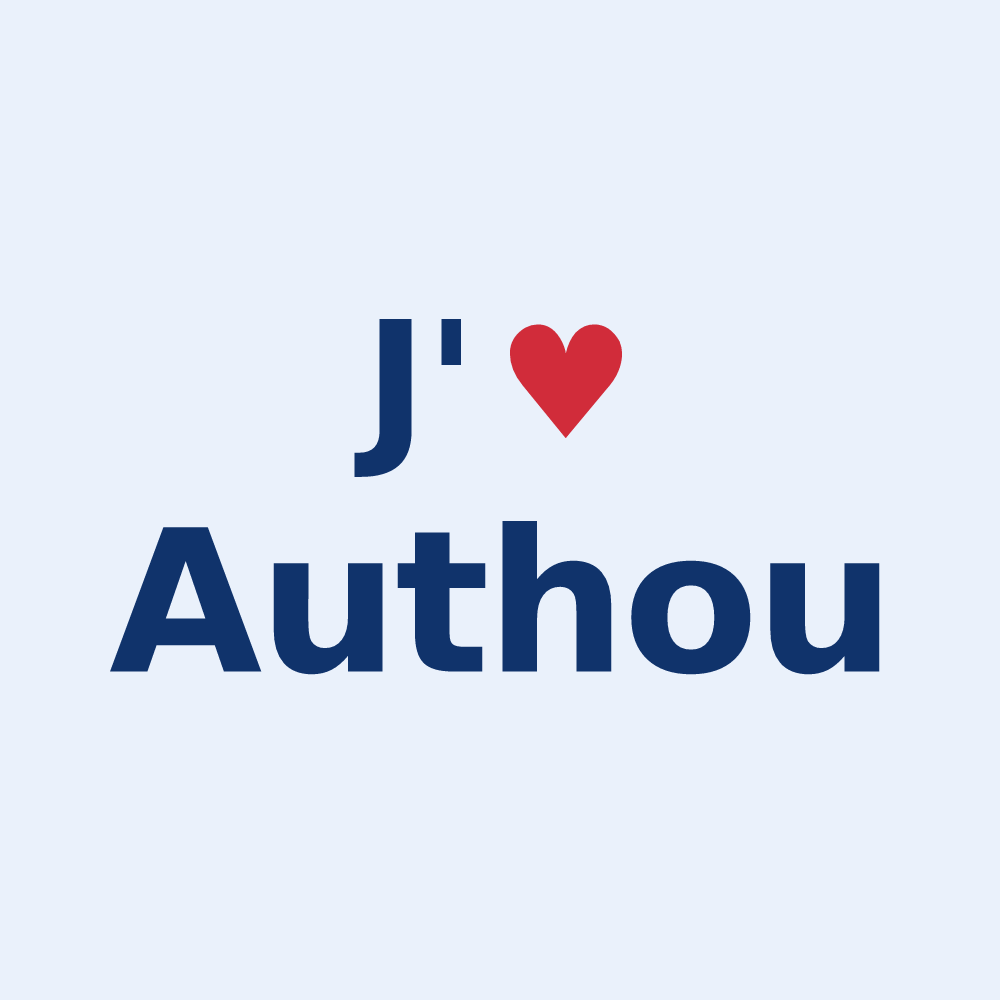 Sticker personnalisé Authou — design J'aime Authou