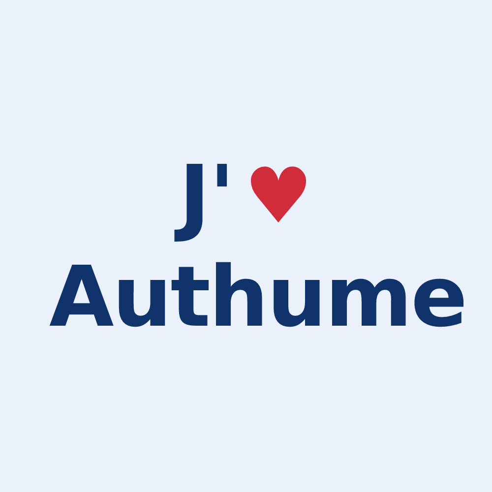 Sticker personnalisé Authume — design J'aime Authume