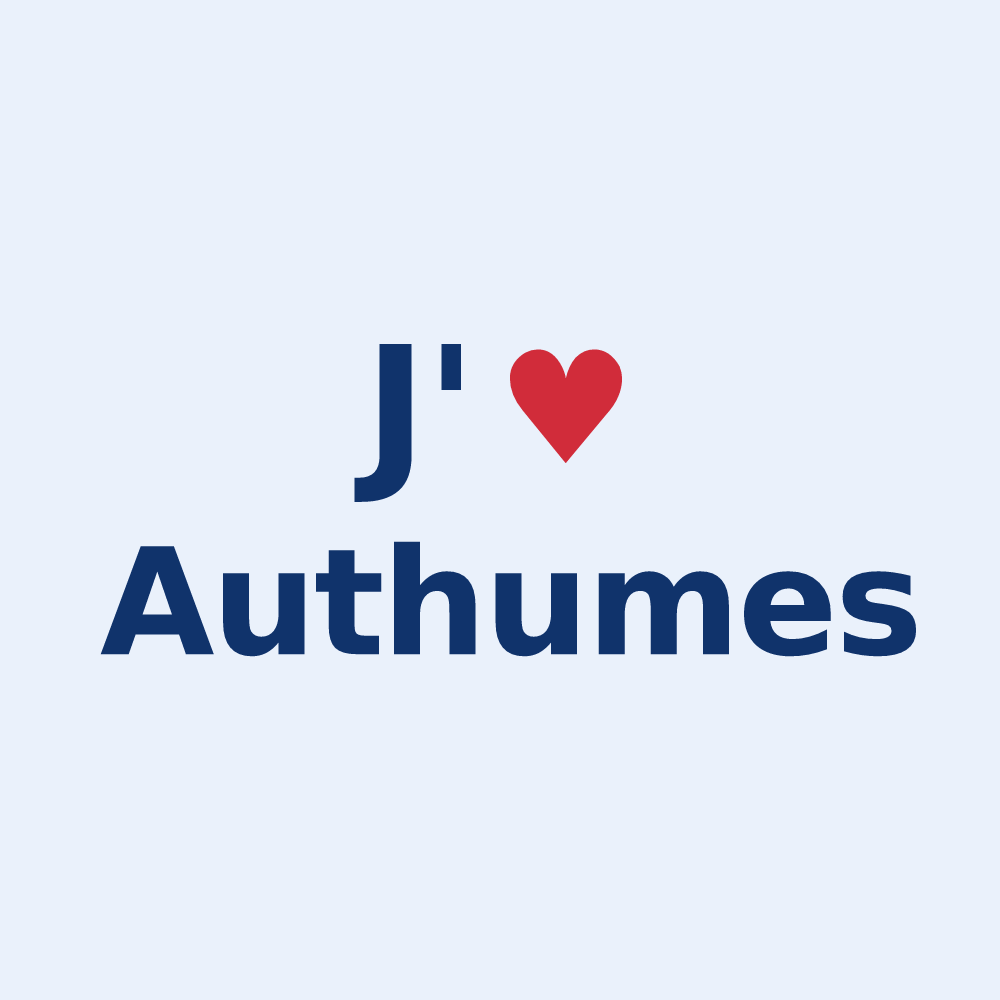 Sticker personnalisé Authumes — design J'aime Authumes