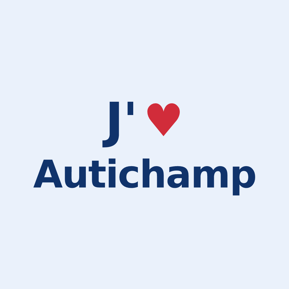 Sticker personnalisé Autichamp — design J'aime Autichamp