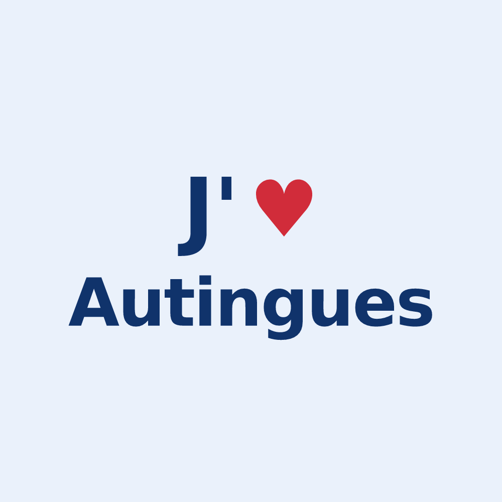 Sticker personnalisé Autingues — design J'aime Autingues