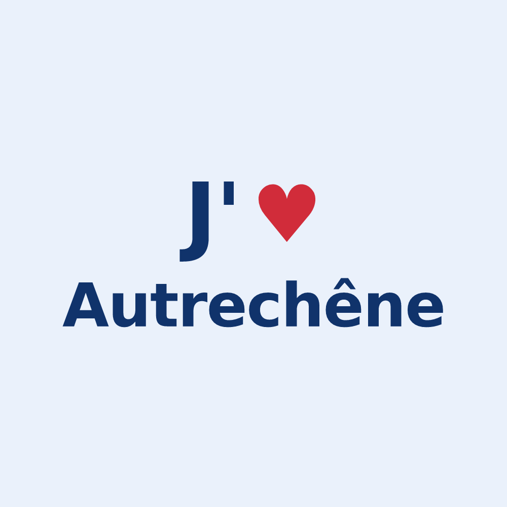 Sticker personnalisé Autrechêne — design J'aime Autrechêne