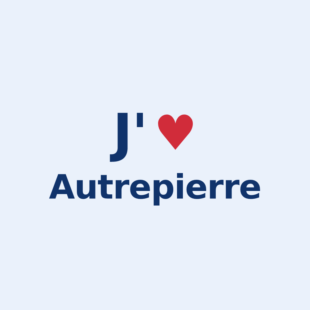 Sticker personnalisé Autrepierre — design J'aime Autrepierre