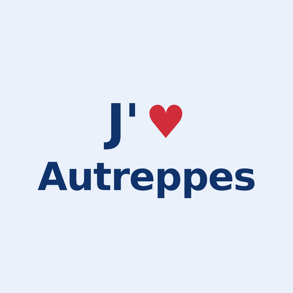 Sticker personnalisé Autreppes — design J'aime Autreppes