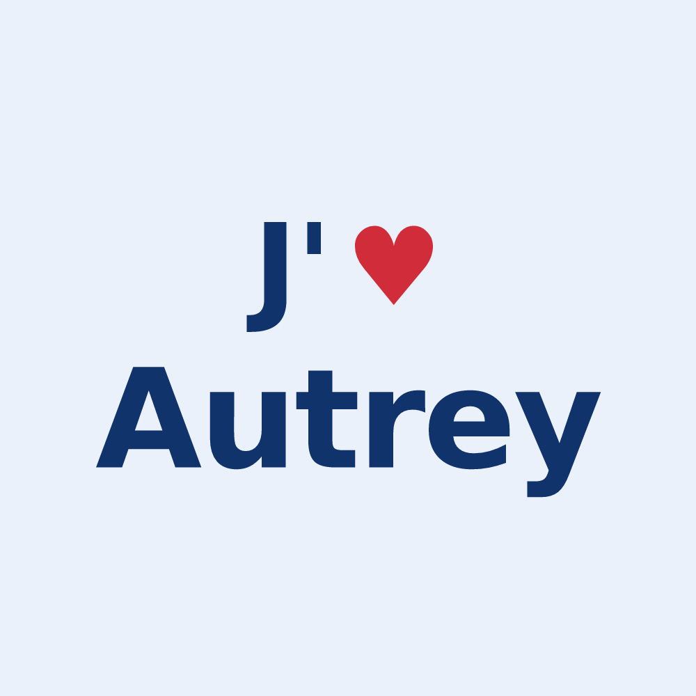 Sticker personnalisé Autrey — design J'aime Autrey